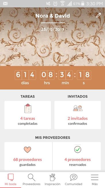 ¡Escribe los días que faltan para tu boda! 3