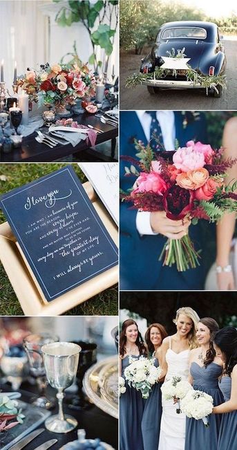 Ideas de hermosas Invitaciones Azul y Bronce - 3