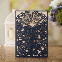 Ideas de hermosas Invitaciones Azul y Bronce - 8