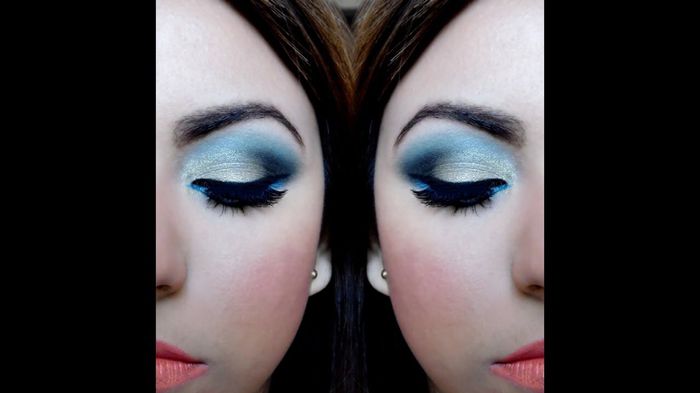 Yes i do al azul 💙 en el maquillaje 11