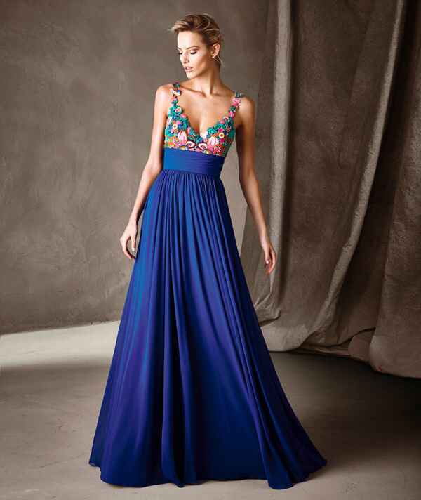 Vestidos para invitadas o Damas en tonos Azul - 12