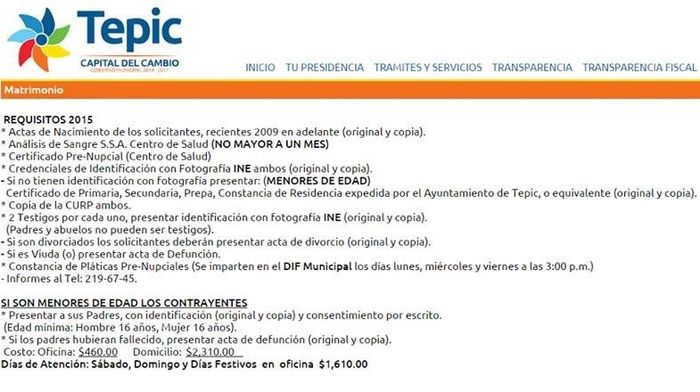 Requisitos matrimonio civil tepic - 1