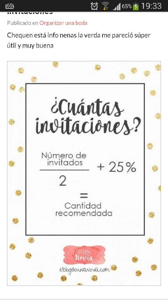 Cuántas invitaciones? - 1