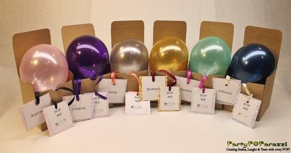 Con globos y mensaje 