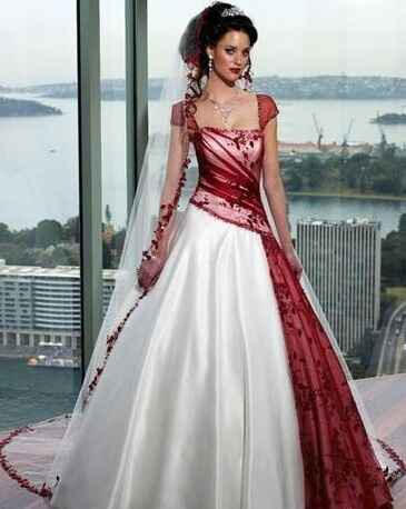 Supongamos que el blanco y el ivory no existieran ¿de qué color elegirían su vestido de novia?. - 2