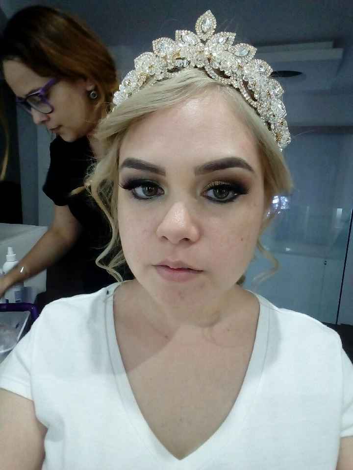  Prueba de maquillaje y peinado 😍 - 1