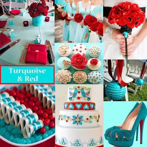 Color Verde-azul en la boda (aqua/ azul cerceta) 20