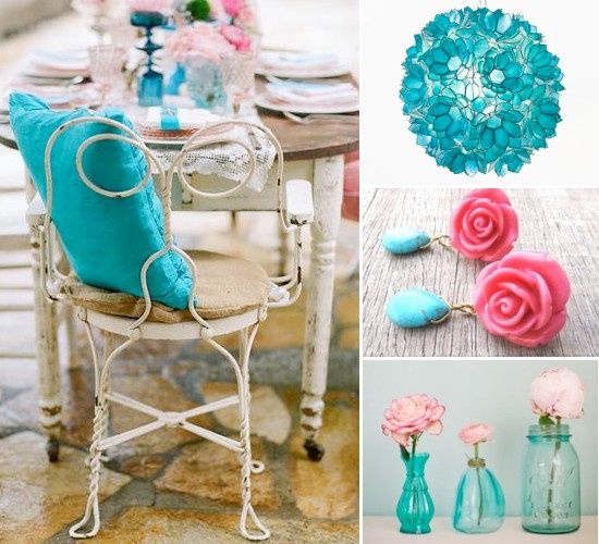 Color Verde-azul en la boda (aqua/ azul cerceta) 27