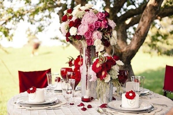 Boda en color vino 11