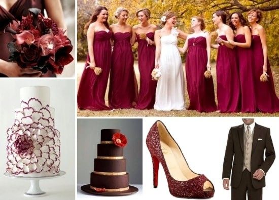 Boda en color vino 15