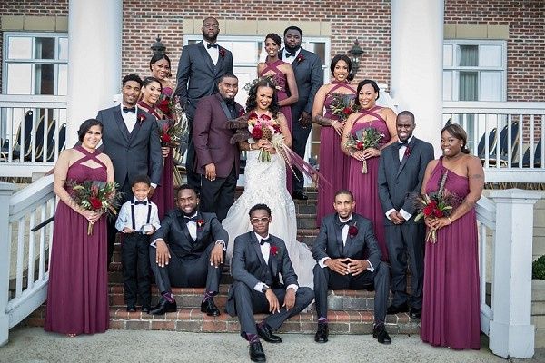 Boda en color vino 30