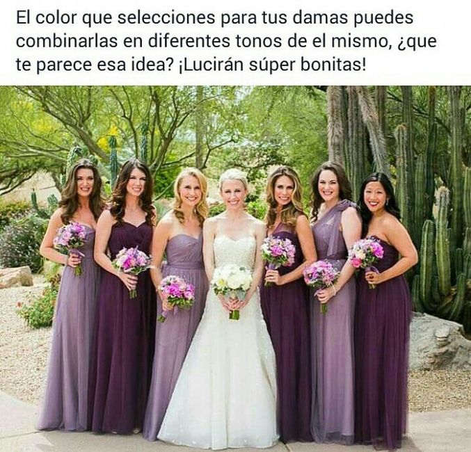 Color vestido de damas noviembre 30