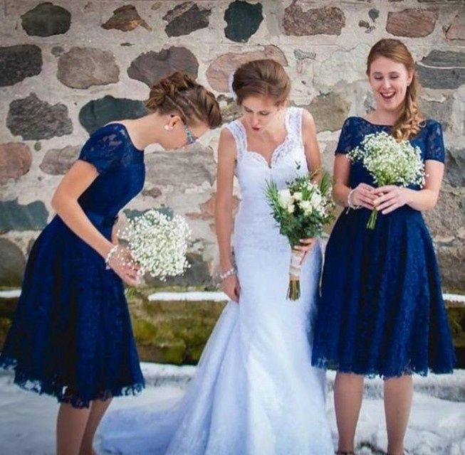 Damas de honor en color azul navy (marino) 5