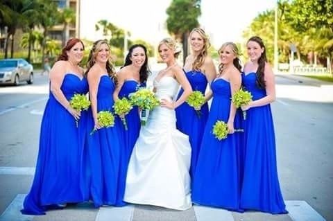 Damas de honor en color azul rey💙 6