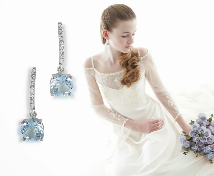 Accesorios de la novia: aretes en color azul💙 1