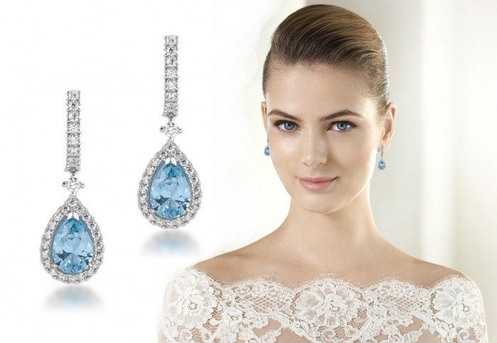 Accesorios de la novia: aretes en color azul💙 2