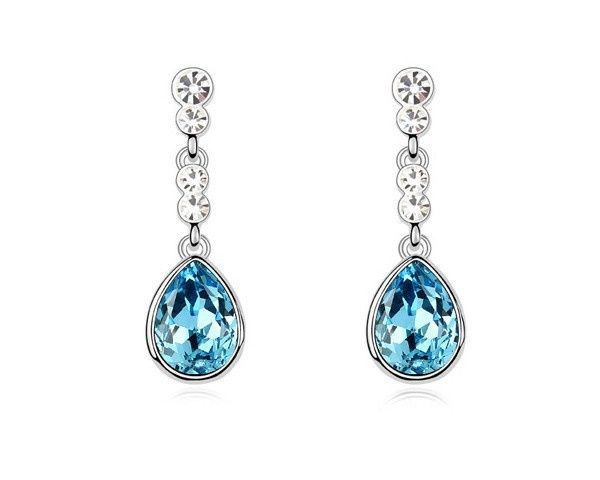 Accesorios de la novia: aretes en color azul💙 5