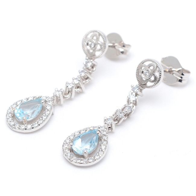 Accesorios de la novia: aretes en color azul💙 9