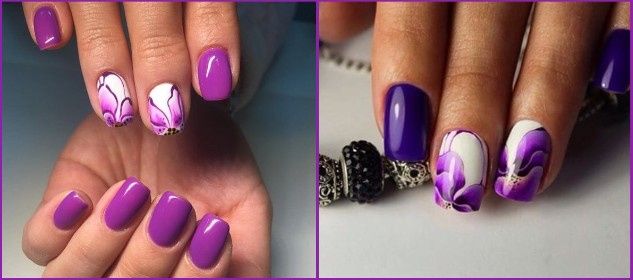 Uñas MORADAS para el día de la boda💜 11