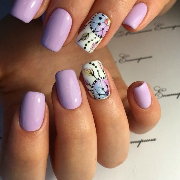 Uñas MORADAS para el día de la boda💜 13