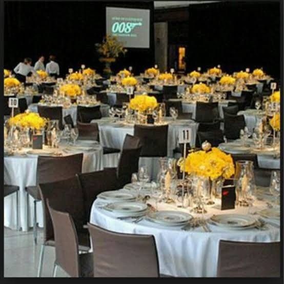 Decoración para boda en Amarillo 💛 y negro 7