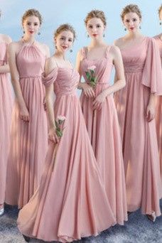 Vestidos de damas en diferentes tonalidades de ROSA💟👗 6