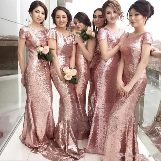 Vestidos de damas en diferentes tonalidades de ROSA💟👗 12