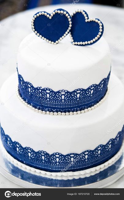 Pasteles de boda en tonalidades azul💙 11