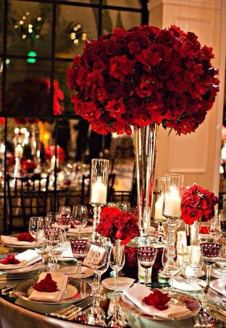 Decoración en tonos rojos❤ 16
