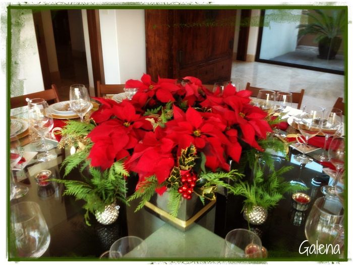 Centros de mesa con toques navideños🌲🎅 4