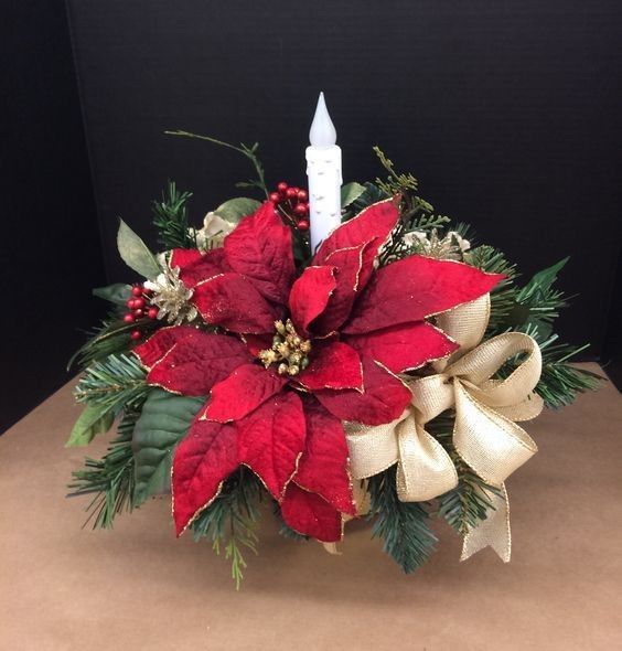 Centros de mesa con toques navideños🌲🎅 7