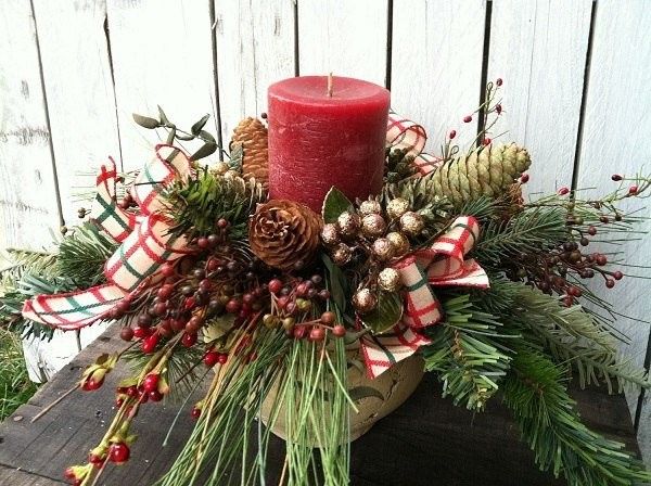Centros de mesa con toques navideños🌲🎅 14