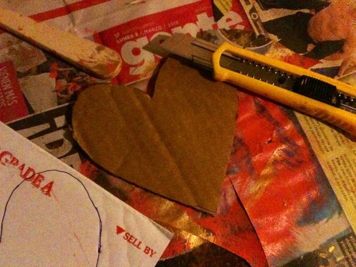 Cortina de listones y corazones . - 2