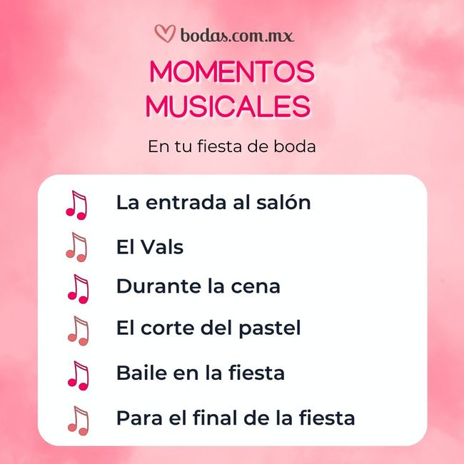 Momento musicales de tu boda 🎶 1
