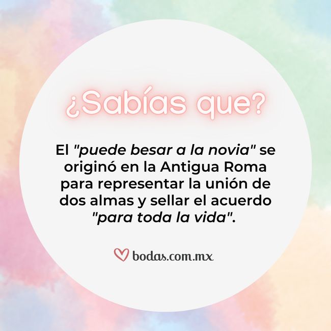 ¿Sabías que...? Puede besar a la novia 💋 1