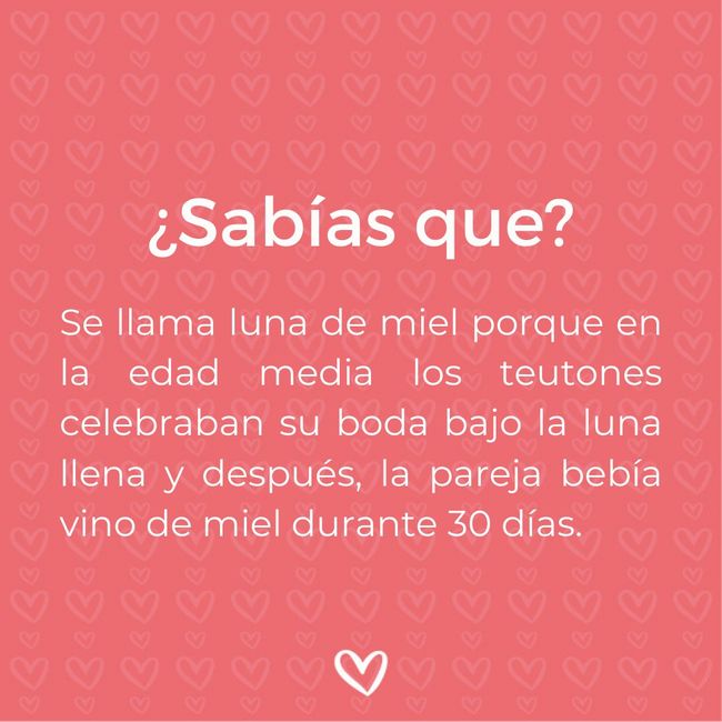 ¿Sabías que...? Luna de miel 🌙🍯 1
