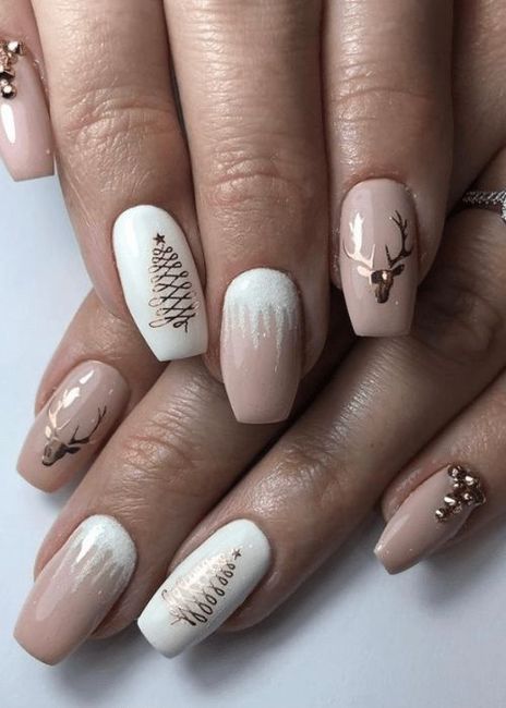 Uñas para fiestas decembrinas 🎄 3