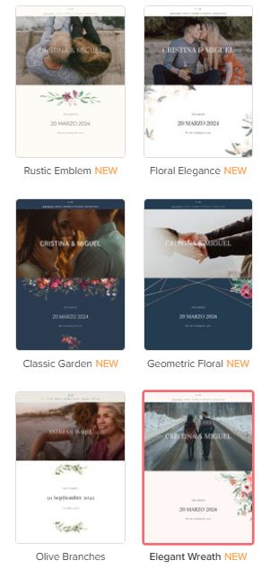 ¡Nuevos diseños para tu web de boda gratuitos! 💖🤗 Descúbrelos aquí 3