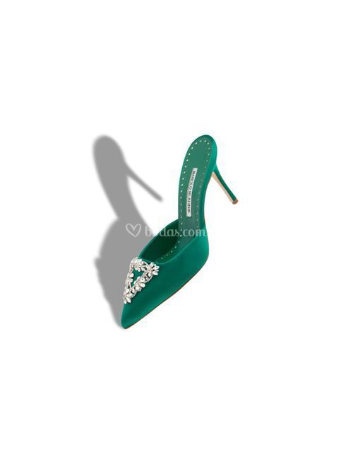 Zapatos de novia color verde 3