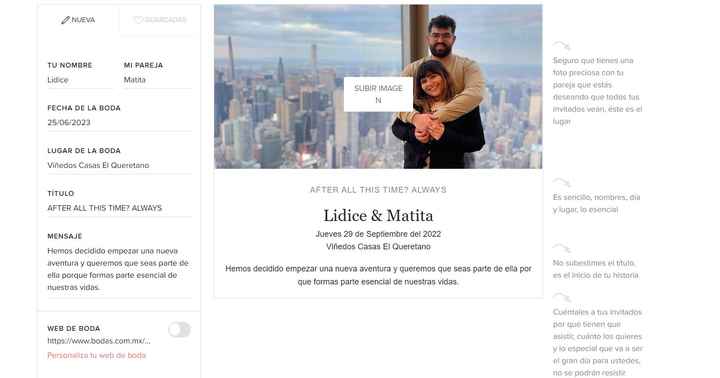 Sección de invitados + invitación digital Bodas.com.mx - 3