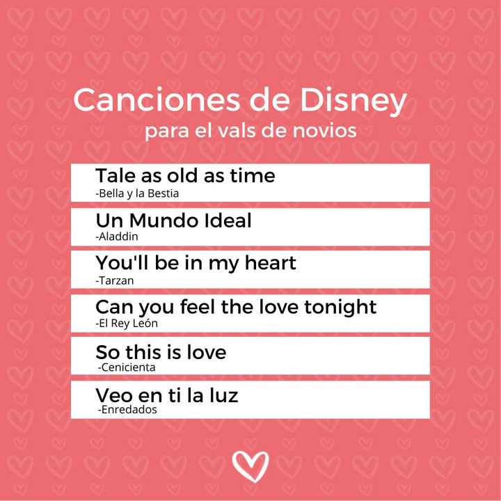 Canciones de Disney, para el vals de novios 👑 - 1