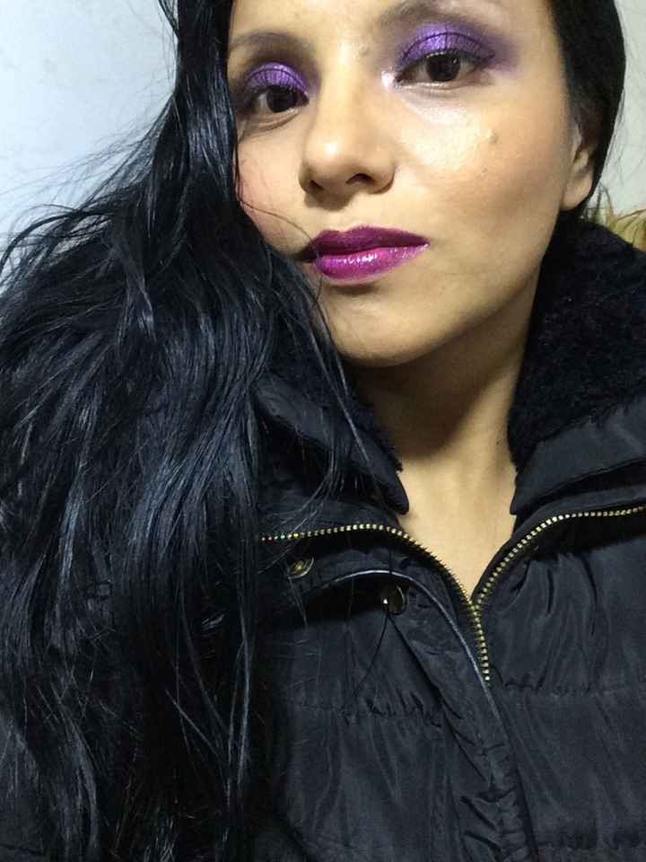 Prueba de maquillaje dramático (morado) - 3
