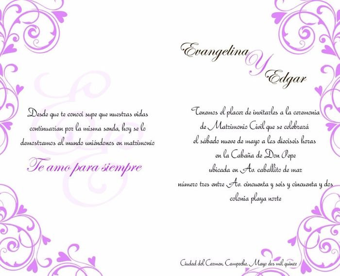 Texto Invitacion