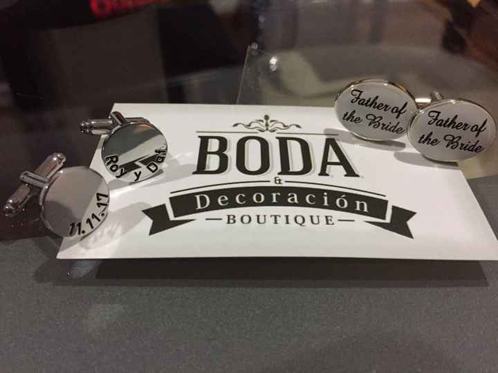 Mancuernillas boda y decoración - 1