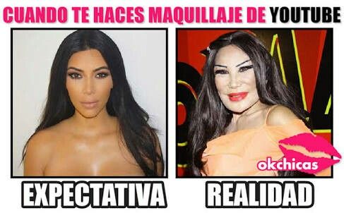 Expectativa vs realidad peinado y maquillaje - 4
