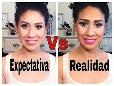 Expectativa vs realidad peinado y maquillaje - 7