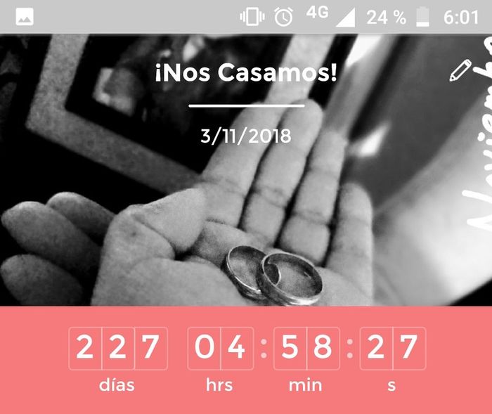 ¿Cuánto falta para que se casen? - 1