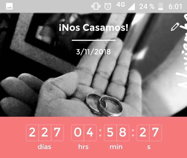 ¿Cuánto falta para que se casen? - 1