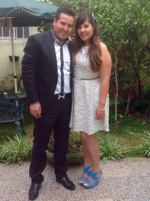 Vestido gris Zapatos azules!