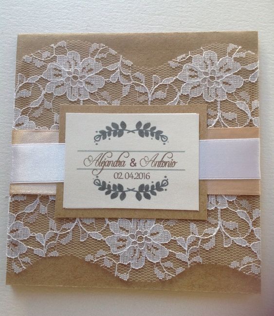 Invitacion con encaje